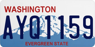 WA license plate AYQ1159