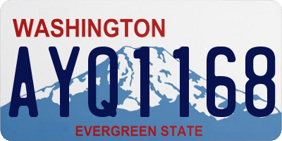 WA license plate AYQ1168