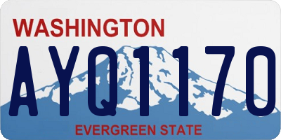 WA license plate AYQ1170