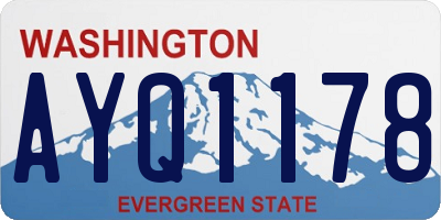 WA license plate AYQ1178