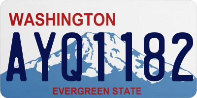WA license plate AYQ1182