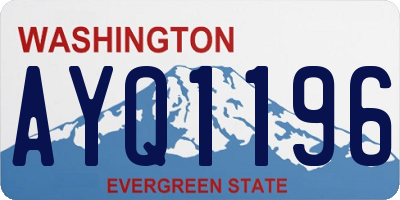 WA license plate AYQ1196