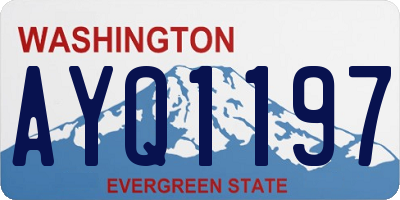 WA license plate AYQ1197