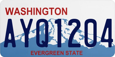 WA license plate AYQ1204