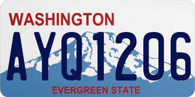 WA license plate AYQ1206