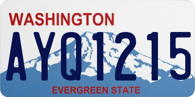 WA license plate AYQ1215