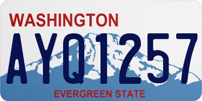WA license plate AYQ1257