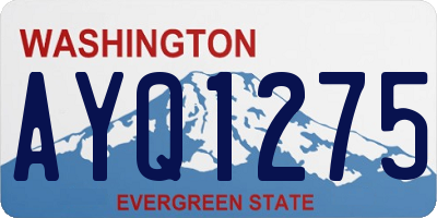 WA license plate AYQ1275