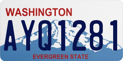 WA license plate AYQ1281