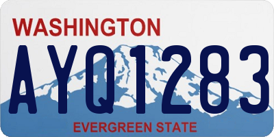 WA license plate AYQ1283