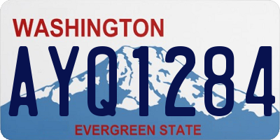 WA license plate AYQ1284