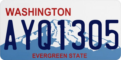 WA license plate AYQ1305