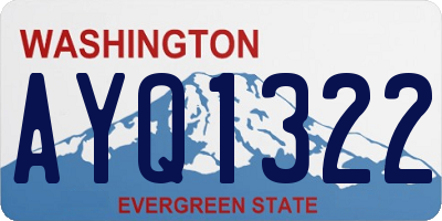WA license plate AYQ1322