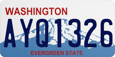 WA license plate AYQ1326