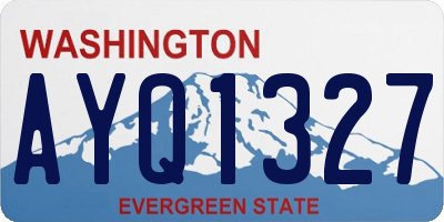 WA license plate AYQ1327