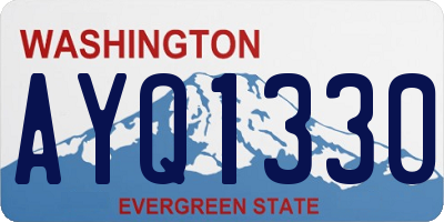 WA license plate AYQ1330