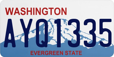 WA license plate AYQ1335