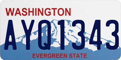 WA license plate AYQ1343