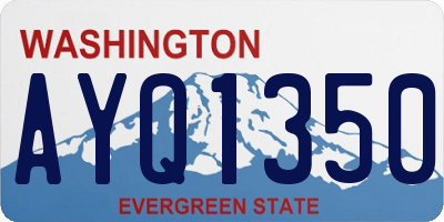 WA license plate AYQ1350