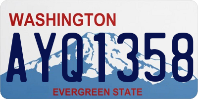 WA license plate AYQ1358