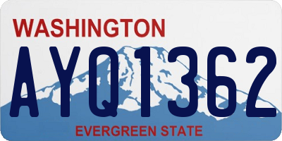 WA license plate AYQ1362