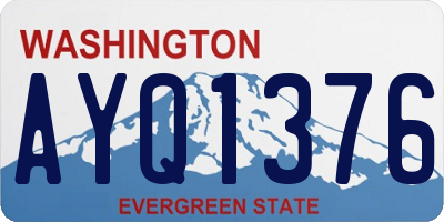 WA license plate AYQ1376