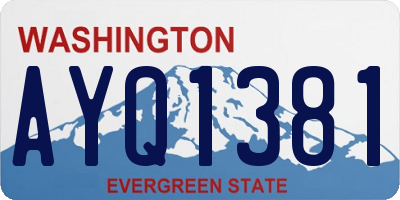 WA license plate AYQ1381