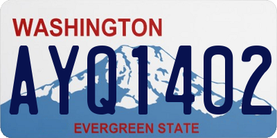 WA license plate AYQ1402