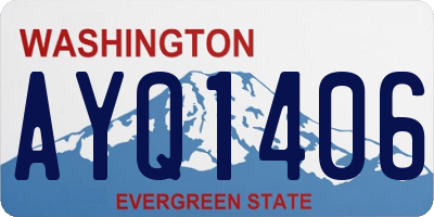 WA license plate AYQ1406