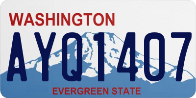 WA license plate AYQ1407