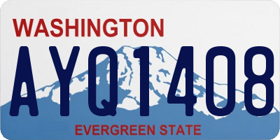WA license plate AYQ1408