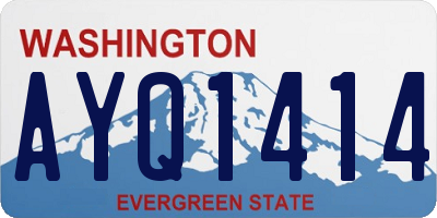 WA license plate AYQ1414