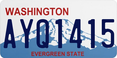 WA license plate AYQ1415