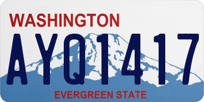 WA license plate AYQ1417