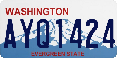 WA license plate AYQ1424