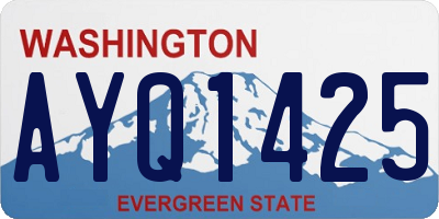 WA license plate AYQ1425
