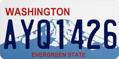 WA license plate AYQ1426