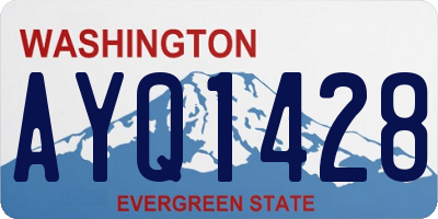 WA license plate AYQ1428