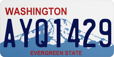 WA license plate AYQ1429