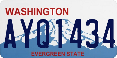 WA license plate AYQ1434