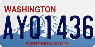 WA license plate AYQ1436