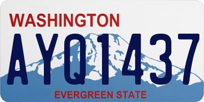 WA license plate AYQ1437