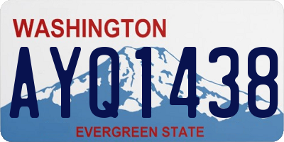 WA license plate AYQ1438
