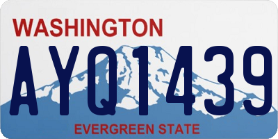 WA license plate AYQ1439