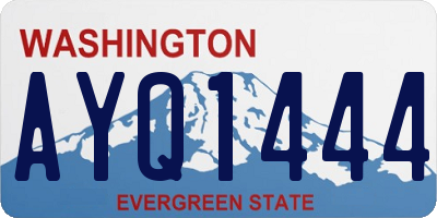 WA license plate AYQ1444
