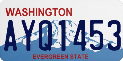 WA license plate AYQ1453