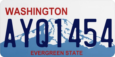 WA license plate AYQ1454