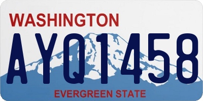 WA license plate AYQ1458