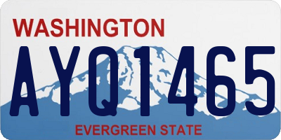 WA license plate AYQ1465