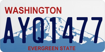 WA license plate AYQ1477